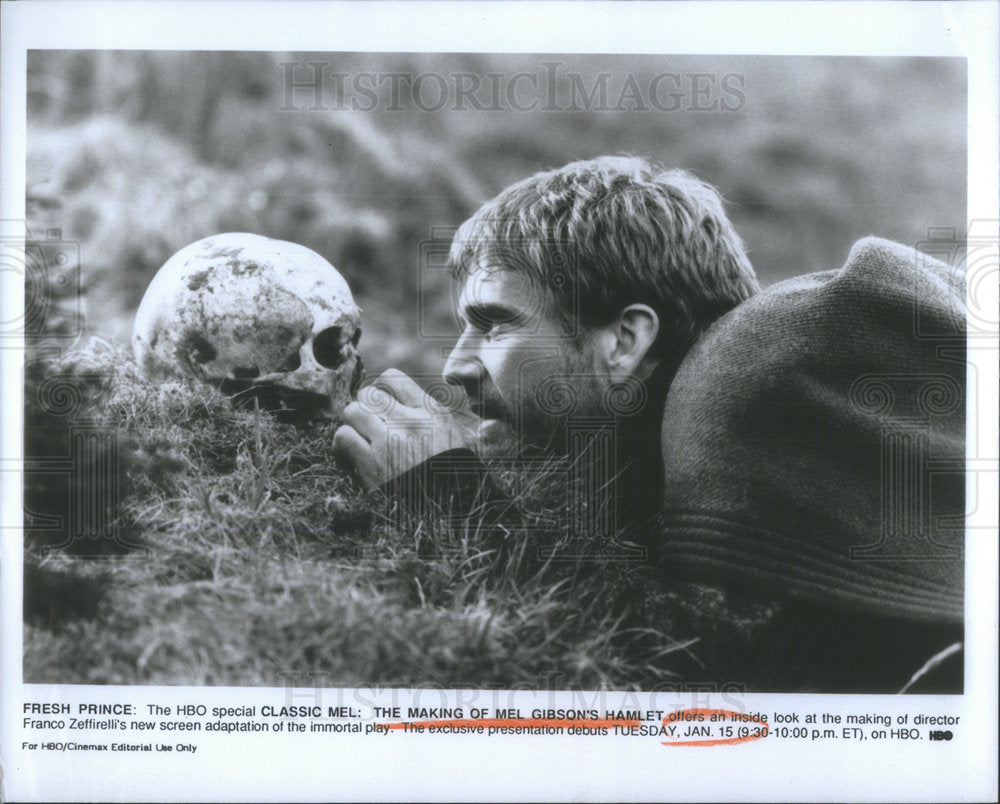 1996 Press Photo Mel Gibson Hamlet - RSC74785 - Historic Images