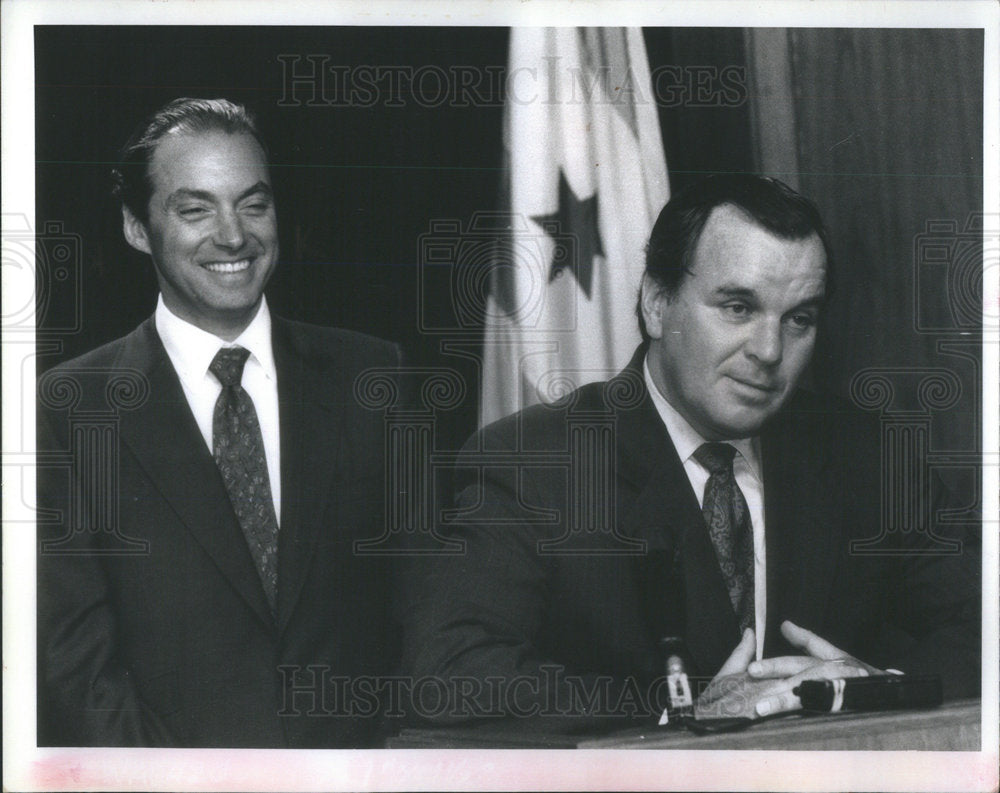 1991 Press Photo Ronald Gidwitz Mayor Daley choice chair Chicago City Colleges - Historic Images