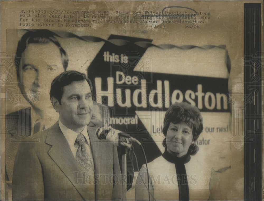 1972 State Senator Walter Huddleston Democratic race Senate - Historic Images