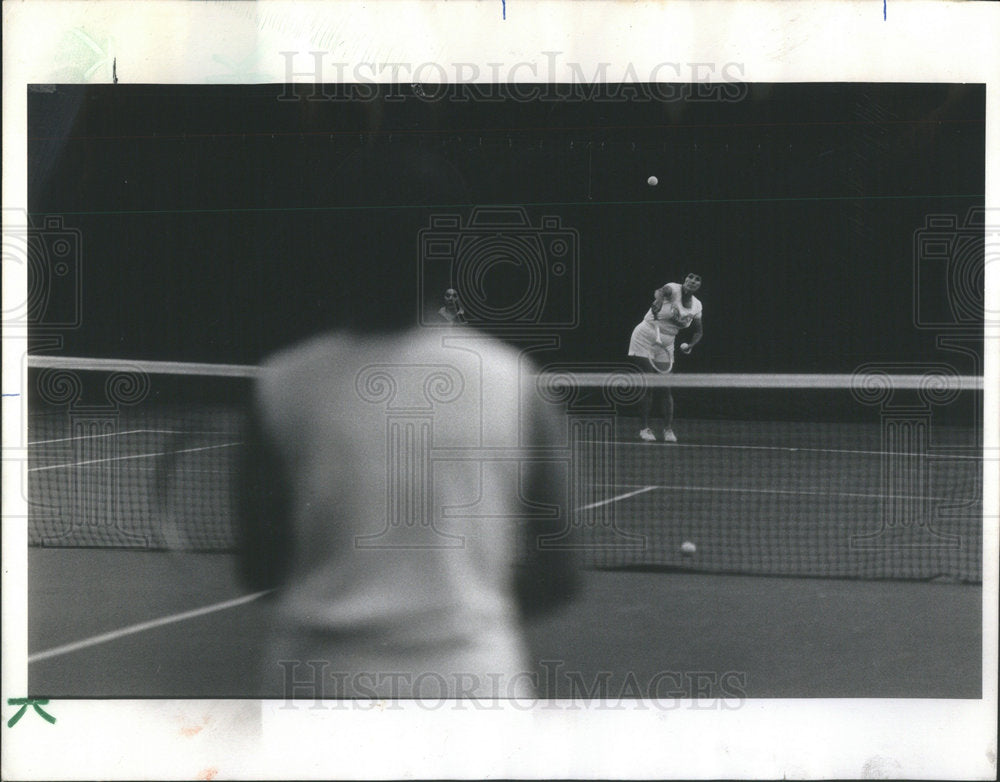1974 Sosie Hublitz Plays In Women's 45 & Over Tennis Tournament - Historic Images