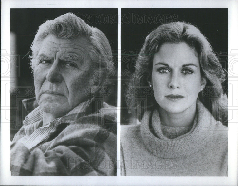 1988 Press Photo Actors Andy Griffith and Season Hubley - Historic Images