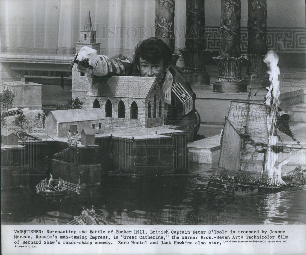 1968 British Captain Peter O'Toole Russian Empress Jeanne Moreau - Historic Images
