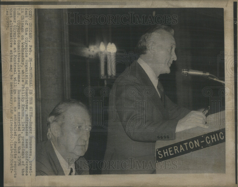 1975 Press Photo Olympic Committee - Historic Images