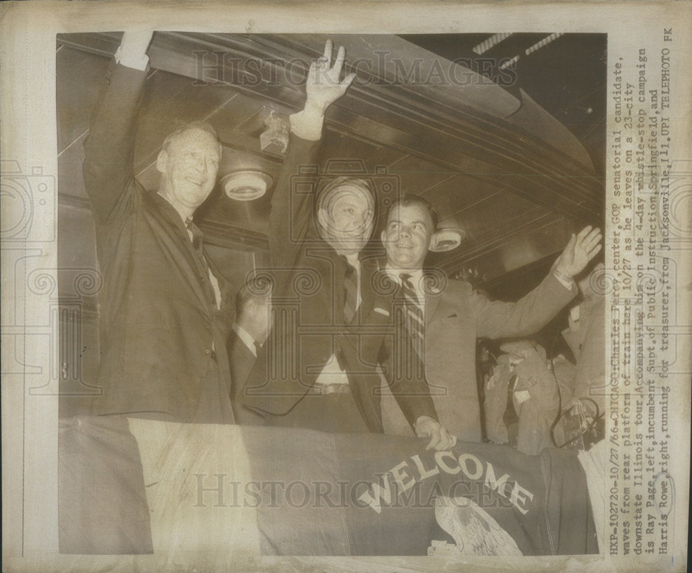 1966 Harris Rowe running for Treasurer with Charles Percy GOP sen. c - Historic Images