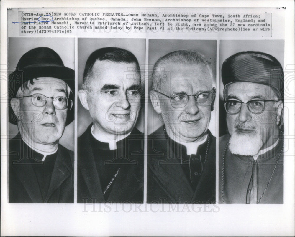 1965 New Cardinals named by Pope Paul VI - Historic Images