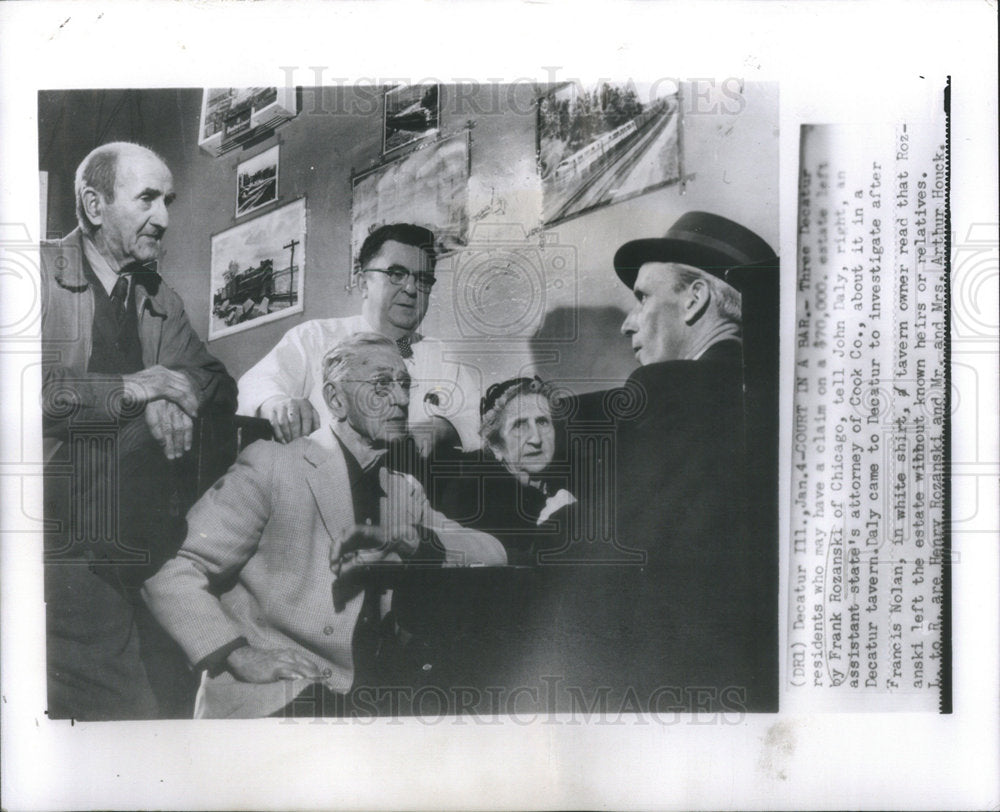 1957 Frank Rozanski tell John Daly assistant state's attorney about - Historic Images