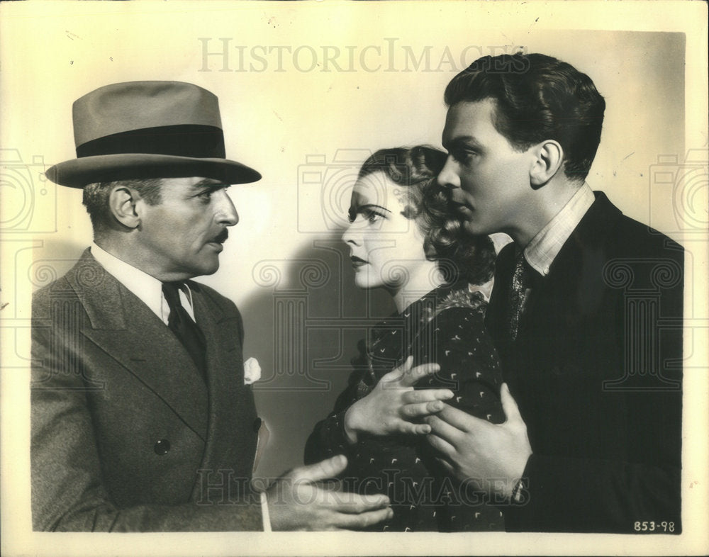 1936 Press Photo C.Henry Gordon Polly Rowles Henry Hunter Love Letters of a Star - Historic Images