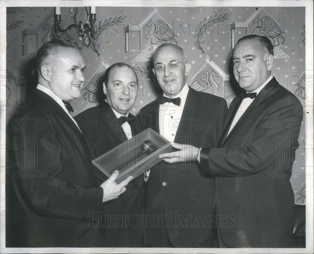 1957 Press Photo Harold L. Rosenburg Receives Gavel For His Duties - Historic Images