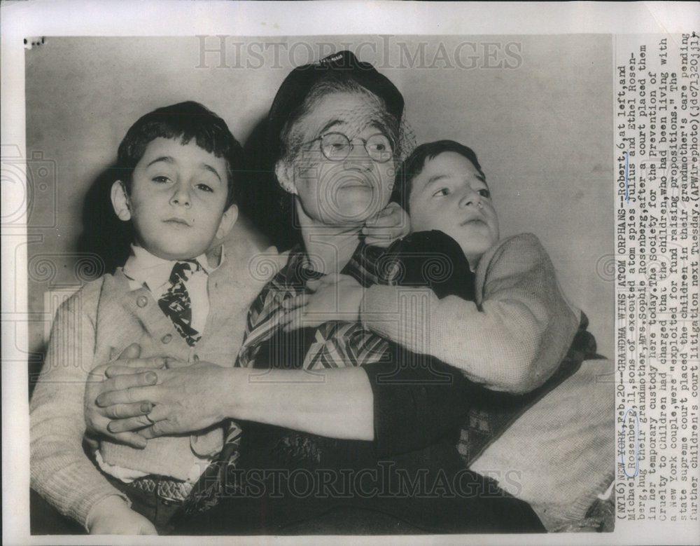 1954 Press Photo Michael and Robert Rosenberg - Historic Images