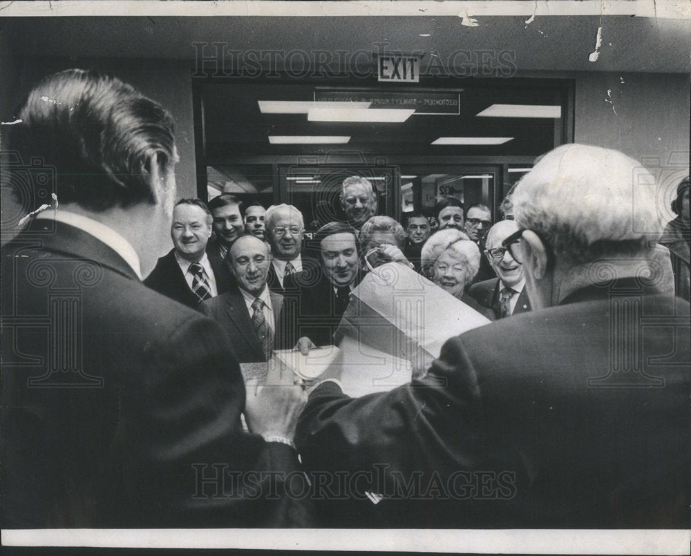 1973 County Clerk Gathering Election Filing Petitions Rosewell - Historic Images