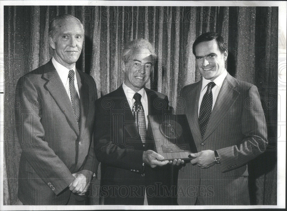 1980 Press Photo Sun-Times Editor Maury Falstein Marshall Field Ralph Otwell - Historic Images