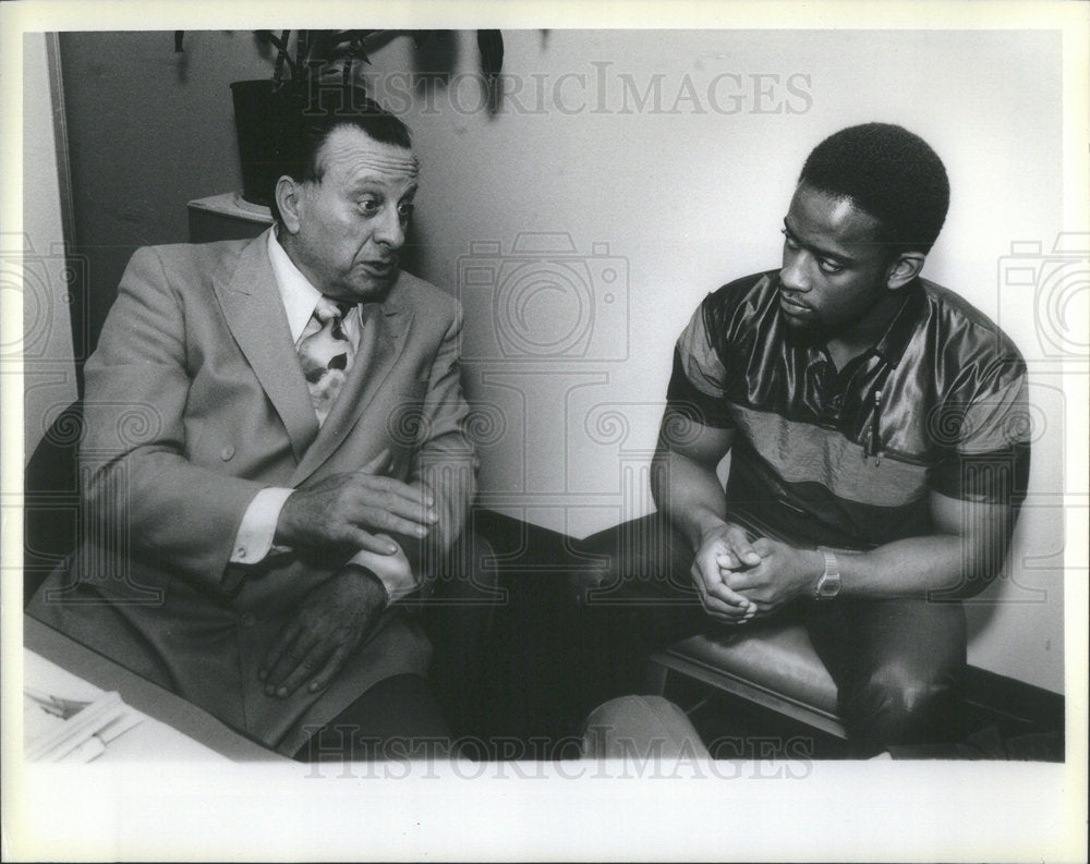 1985 Press Photo Lou Farina Darryl Freeman - Historic Images