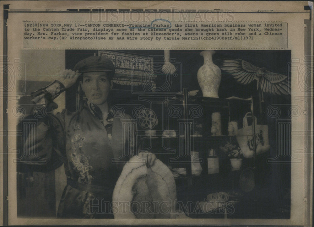 1972 Francine Farakas,first American business woman at Canton Fair-Historic Images