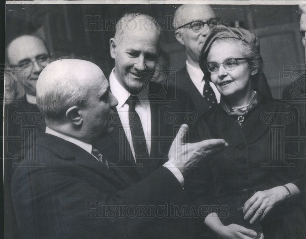 1963 Press Photo Italian Prime Minister Amintore Fanfani George Beadle - Historic Images