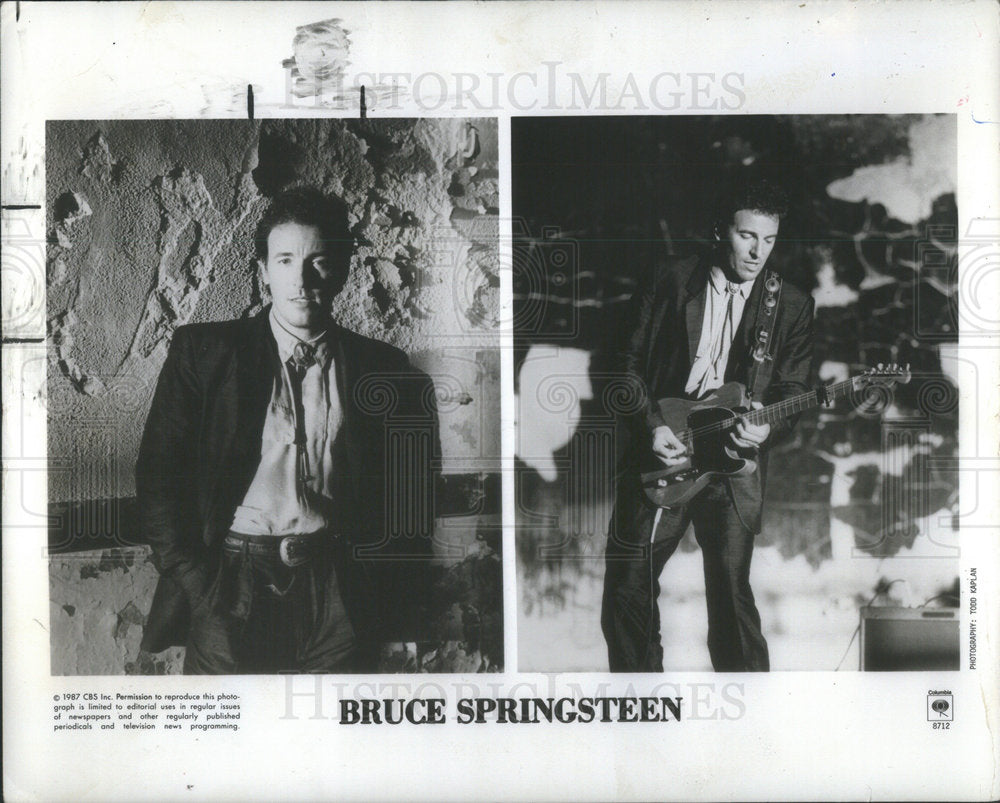 1988 Press Photo Bruce Frederick Joseph Springsteen E Street Band - Historic Images