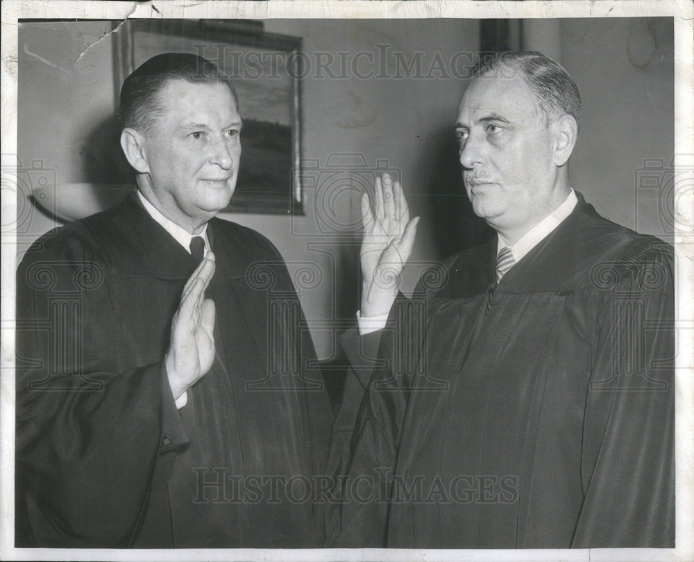 1954 Chief Justice Edward S. Schefflar &amp; Judge Stanley Pulaksi - Historic Images