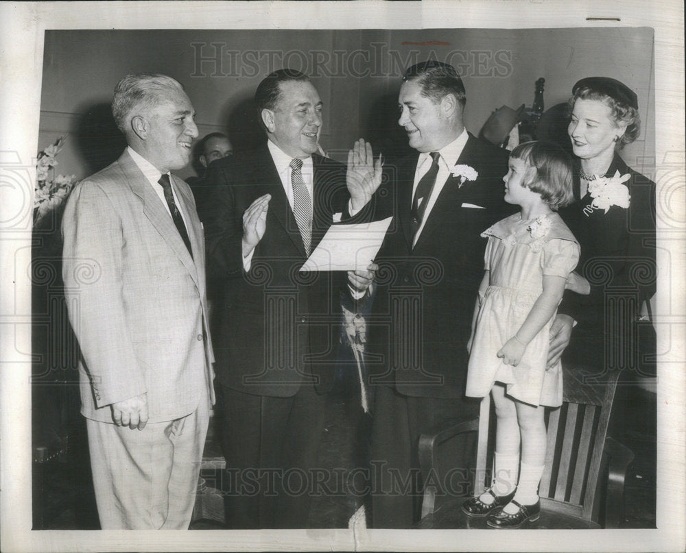 1964 Press Photo Richard Daley, Sidney Olson - Historic Images