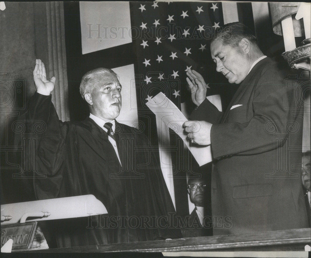 1954 Criminal Courts New Chief Justice Being Sworn In Olsen - Historic Images