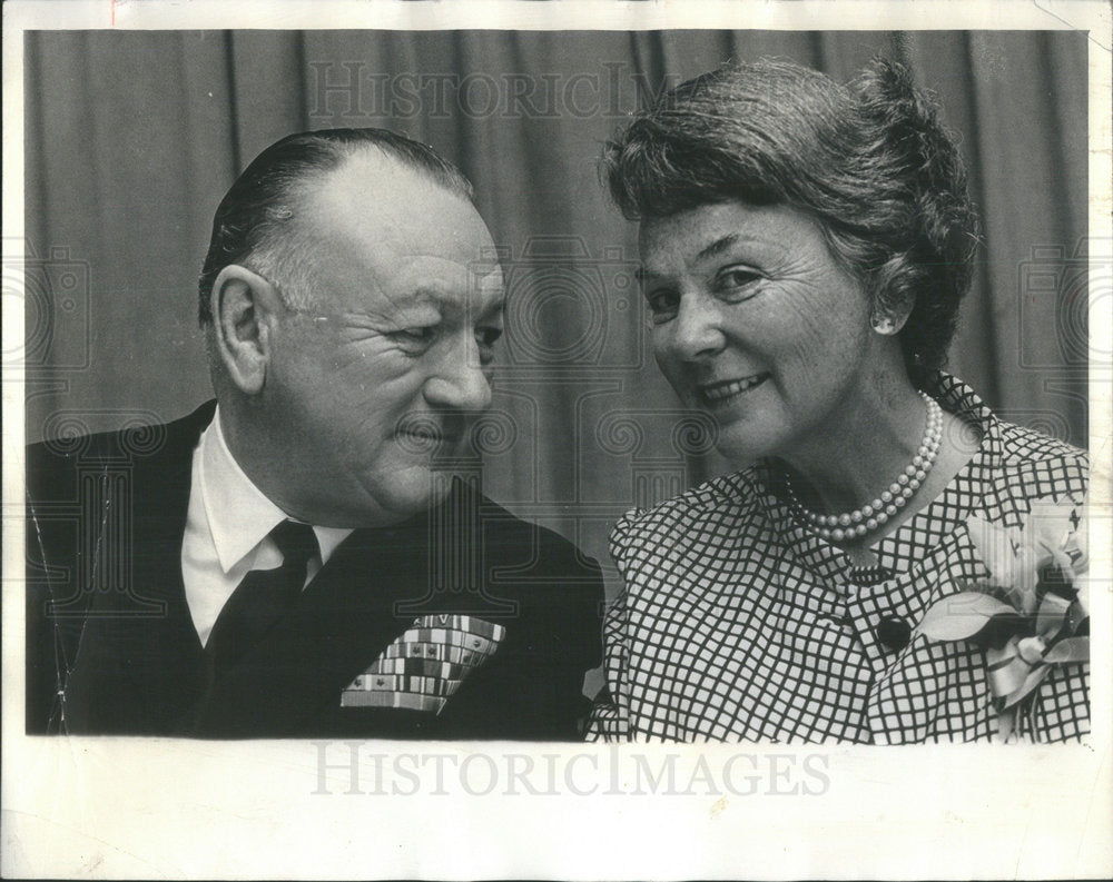 1966 Rear Admiral Howard Yeager & Mrs. Conway Olmstead - Historic Images