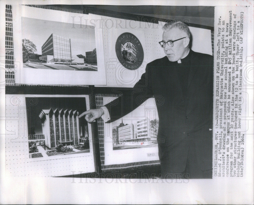 1960 Very Rev. Edwin J. O&#39;Donnell president of Marquette University - Historic Images