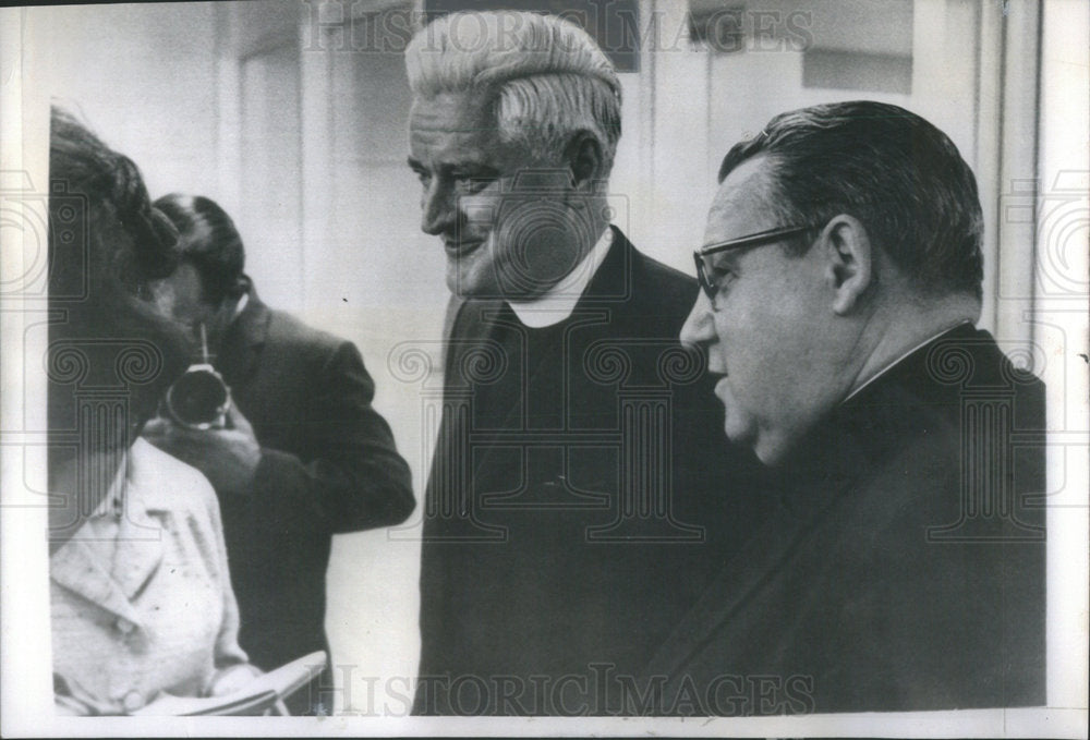 1965 Press Photo Archbishop John P. Cody &amp; Bishop Cletus O&#39;Donnell - Historic Images