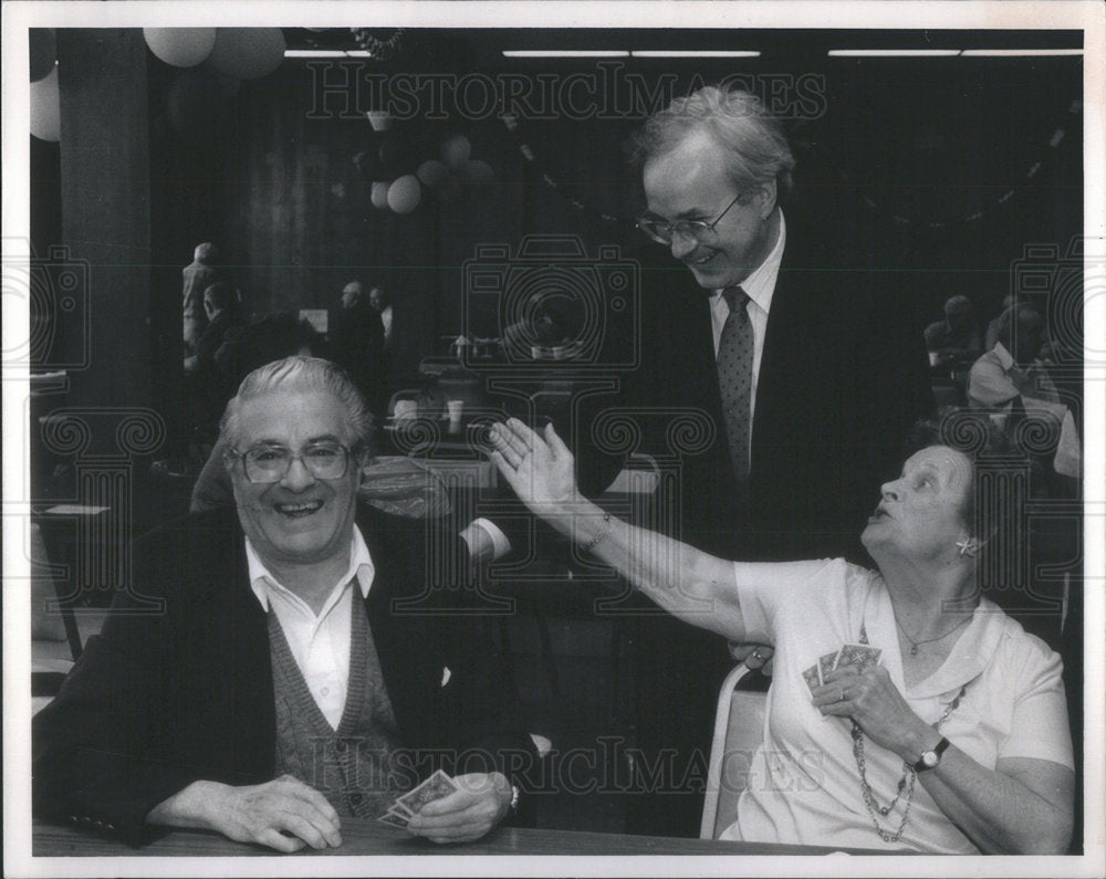 1990 Press Photo Patrick O'Connor Cook County Leo Mennella Alice Nushart Cicero - Historic Images