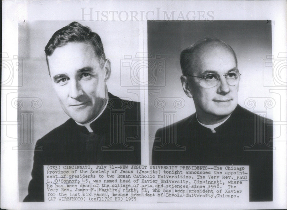 1955 Paul O'Connor James F. Maguire Jesuit - Historic Images