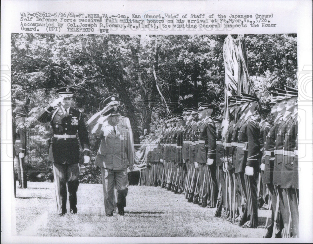 1964 Col. Joseph Conway &amp; General Kan Ohmori - Historic Images