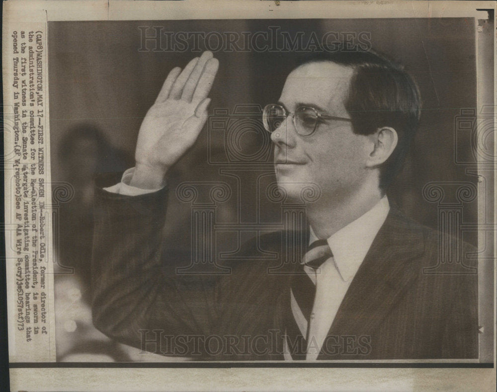 1973 Press Photo Robert Odle, Watergate investigation - Historic Images