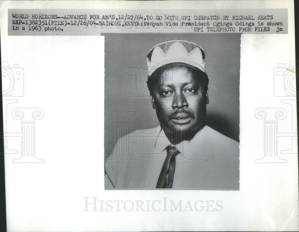 1964 Press Photo Oginga Okinga Vice President Of Kenya - Historic Images