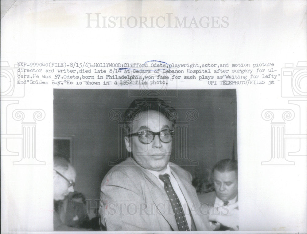 1963 Press Photo Director Clifford Odets - Historic Images