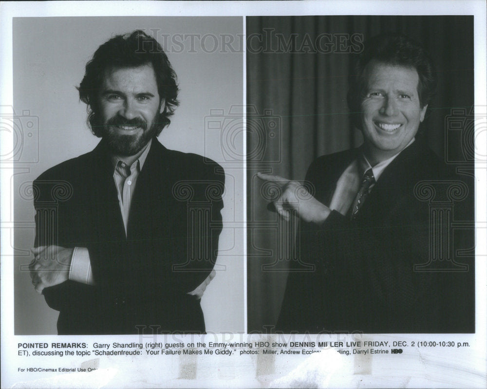 1996 Press Photo Garry Shandling Dennis Miller Live HBO Show - RSC76877 - Historic Images