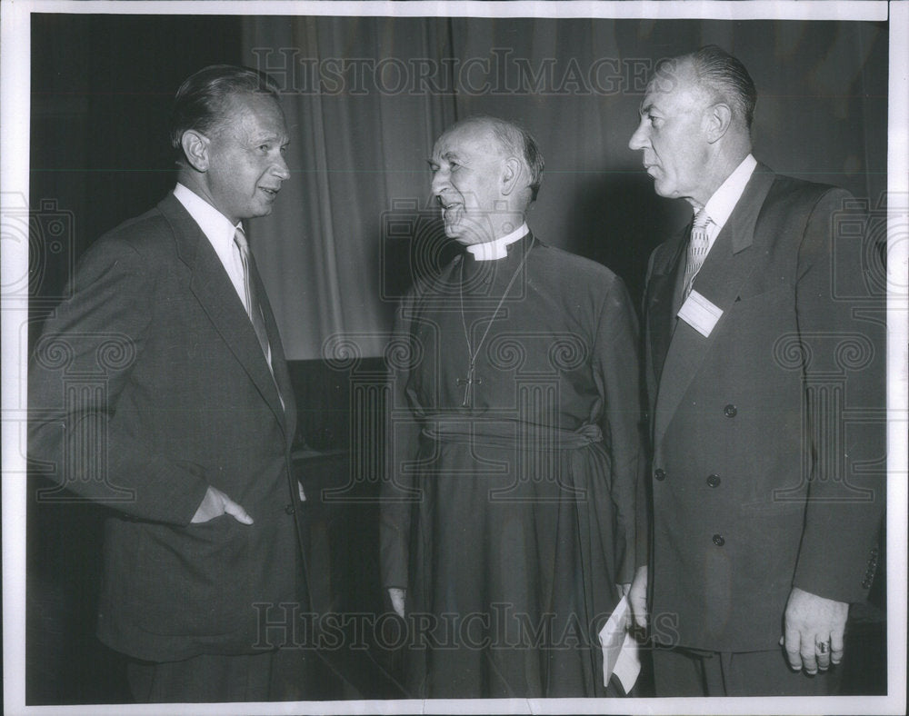 1954 Press Photo Secretary General Hammerskjold Canterbury Archbishop Fisher - Historic Images
