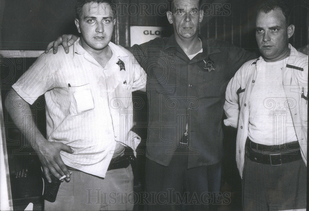 1955 Chicago Policemen Donald Pabich Matthew Landers William Colling - Historic Images