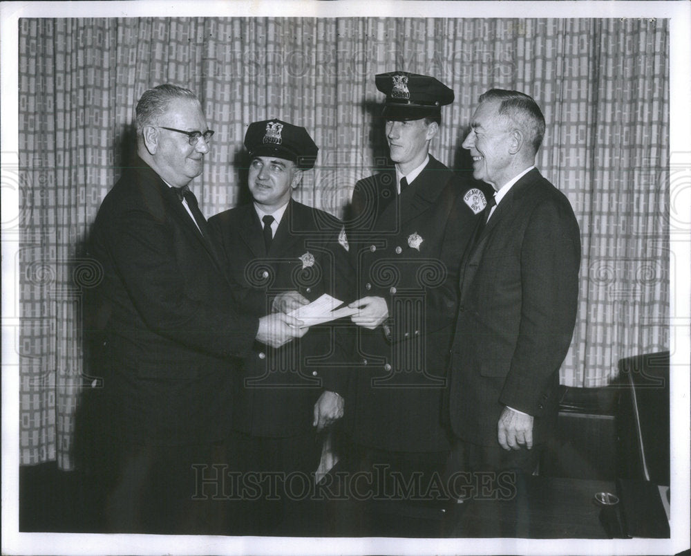 1961 Police Award Winners Raleigh Pabich Kennelly Wilson - Historic Images