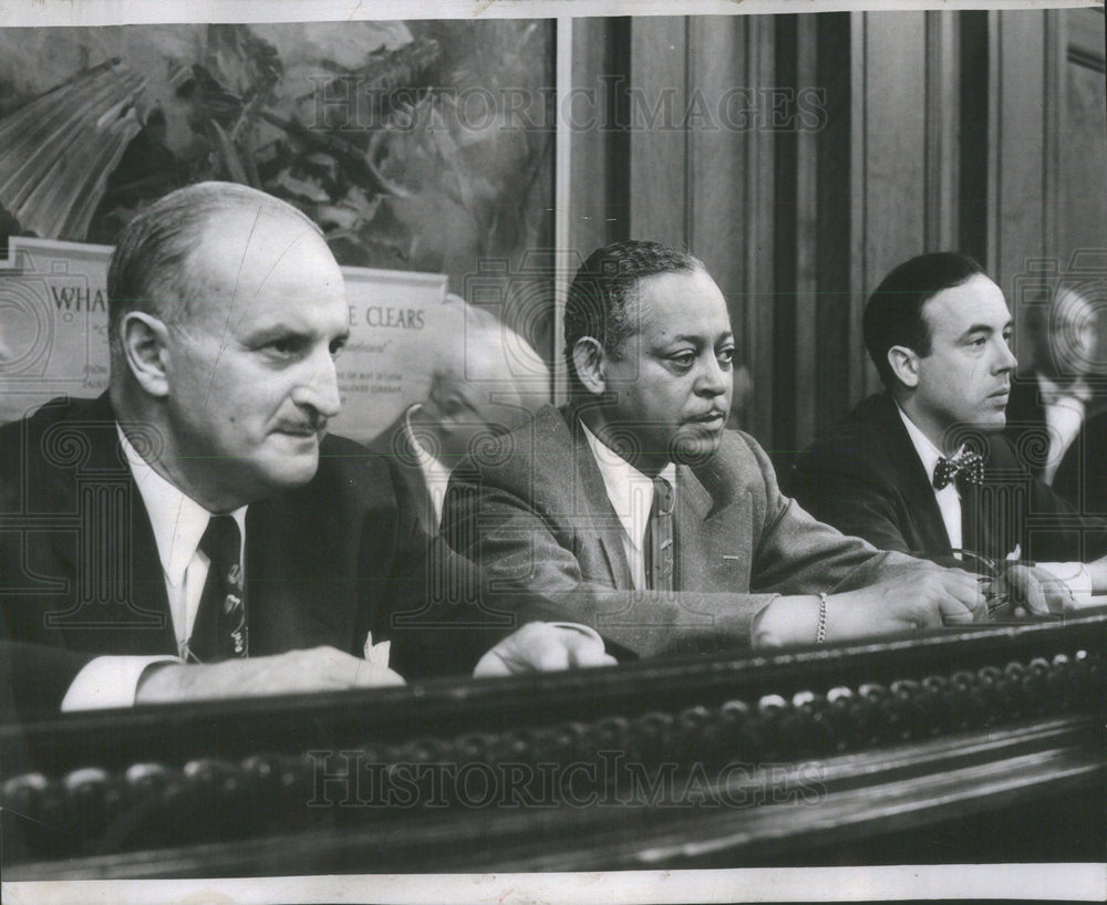 1952 Ald. Emil Pacini, Ald. Kenneth Campbell and Ald. Merriam as the - Historic Images