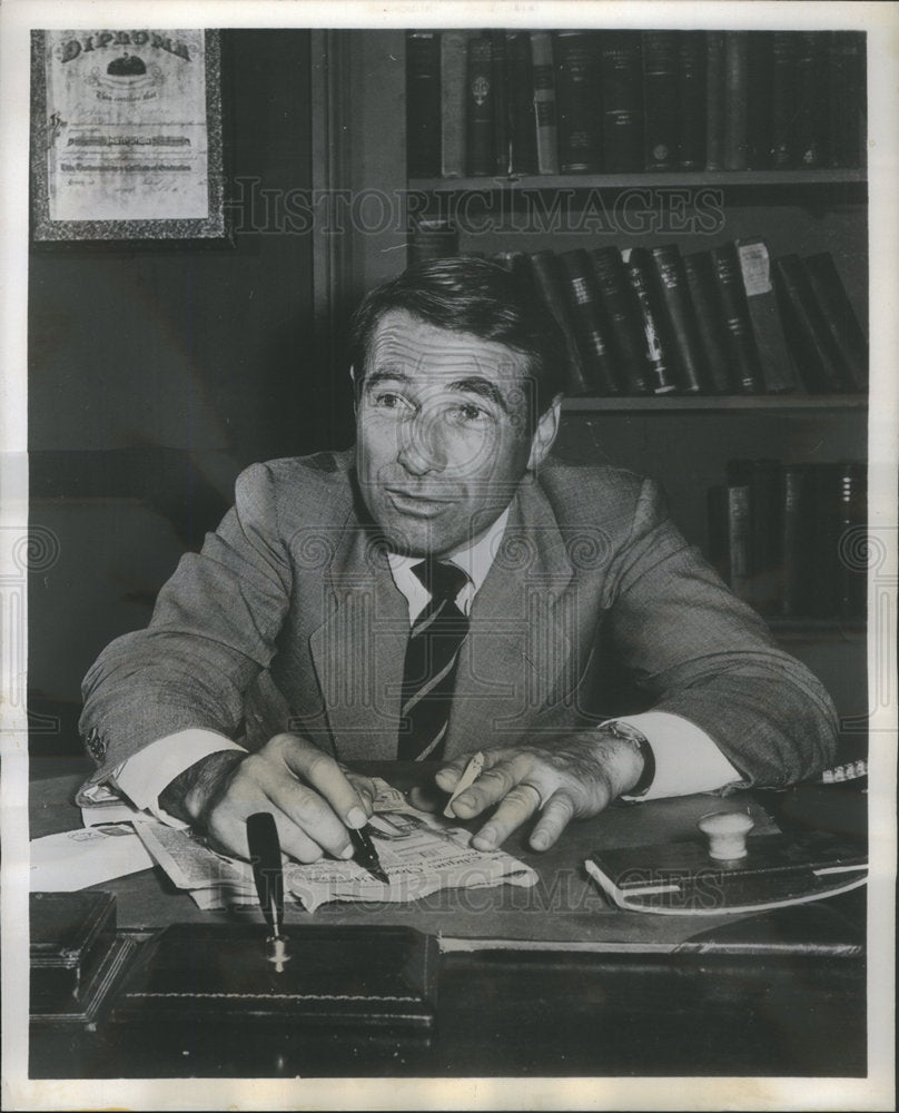 1956 Press Photo Gary Merrill  plays Jason Tyler in &quot;Justice&quot; - Historic Images