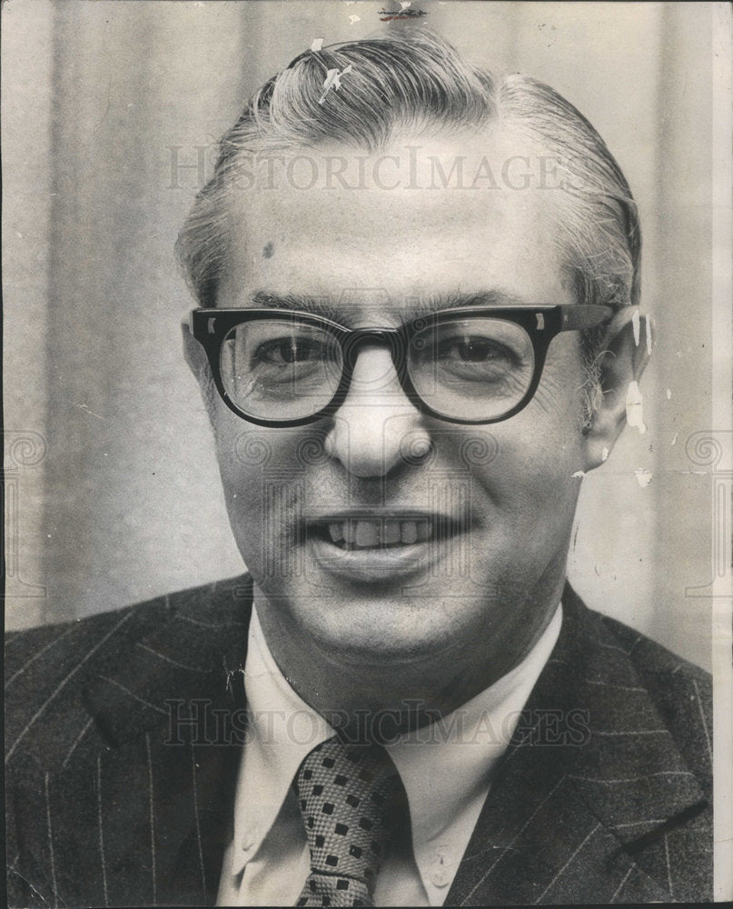 1973 Press Photo Milton Pikarsky/Chicago Transit Authority Board - Historic Images