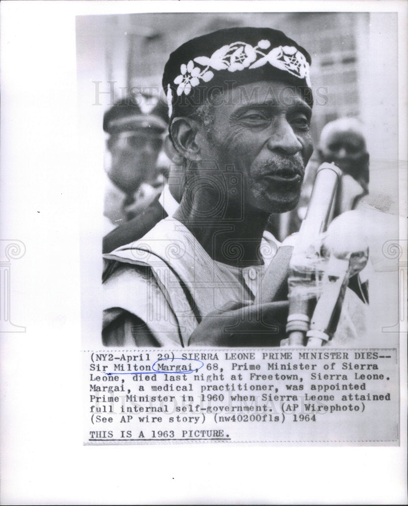 1964 Press Photo Sierra Leonean politician - Historic Images