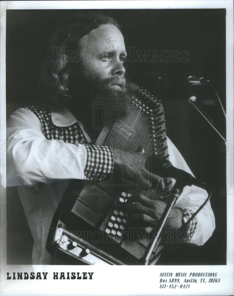 1984 Press Photo Lindsay Haisley American Autoharpist & Guitarist - Historic Images