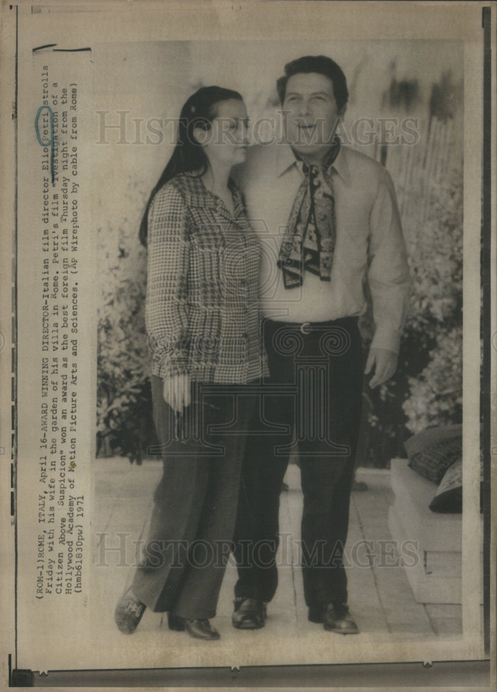 1971 Press Photo Elio Petri Italian Film Director - Historic Images