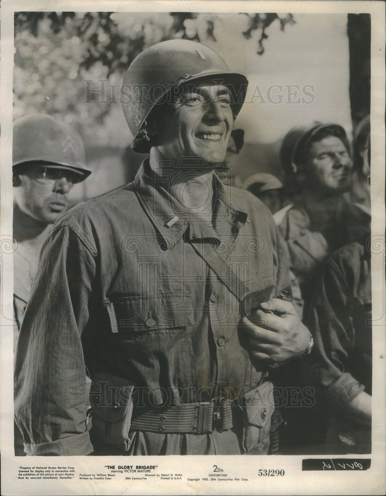 Press Photo Victor Mature The Glory Brigade Actor - Historic Images