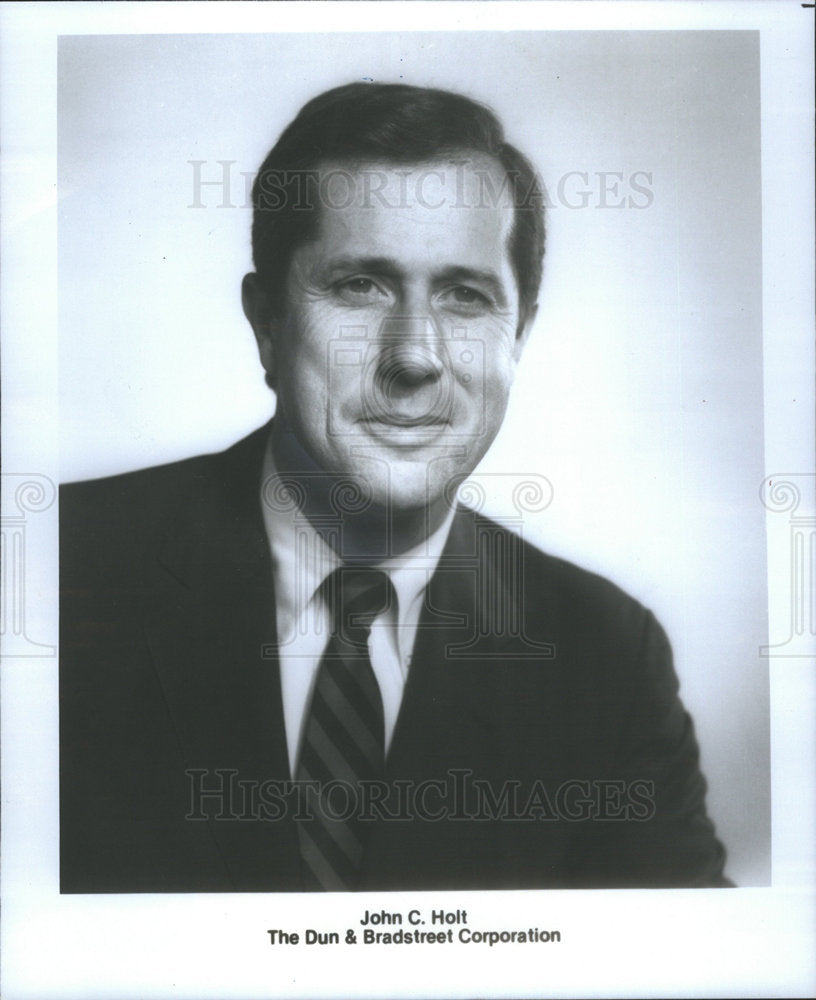 1987 Press Photo John C Holt Chairman and Chief Executive - Historic Images