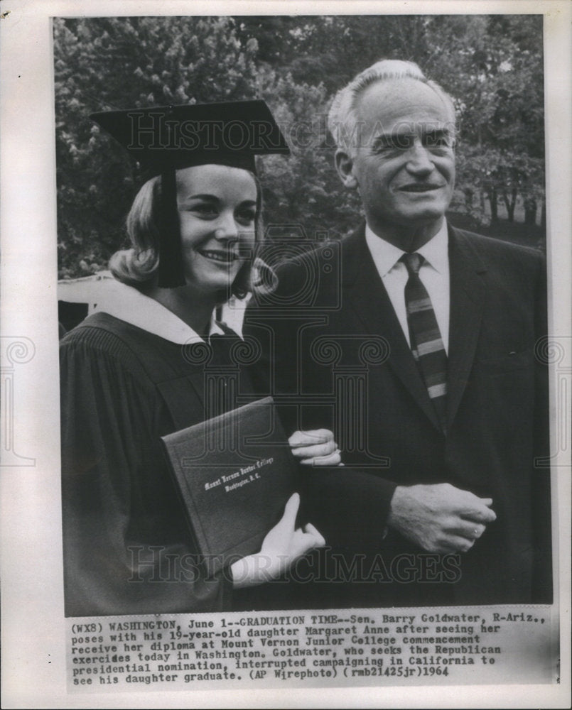 1964 SEN. BARRY GOLDWATER UNITED STATES SENATOR DAUGHTER MARGARET - Historic Images