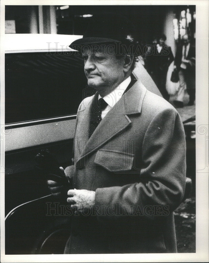 press photo Circuit Judge Reginald Hoizer leaves Federal Building after trial - Historic Images