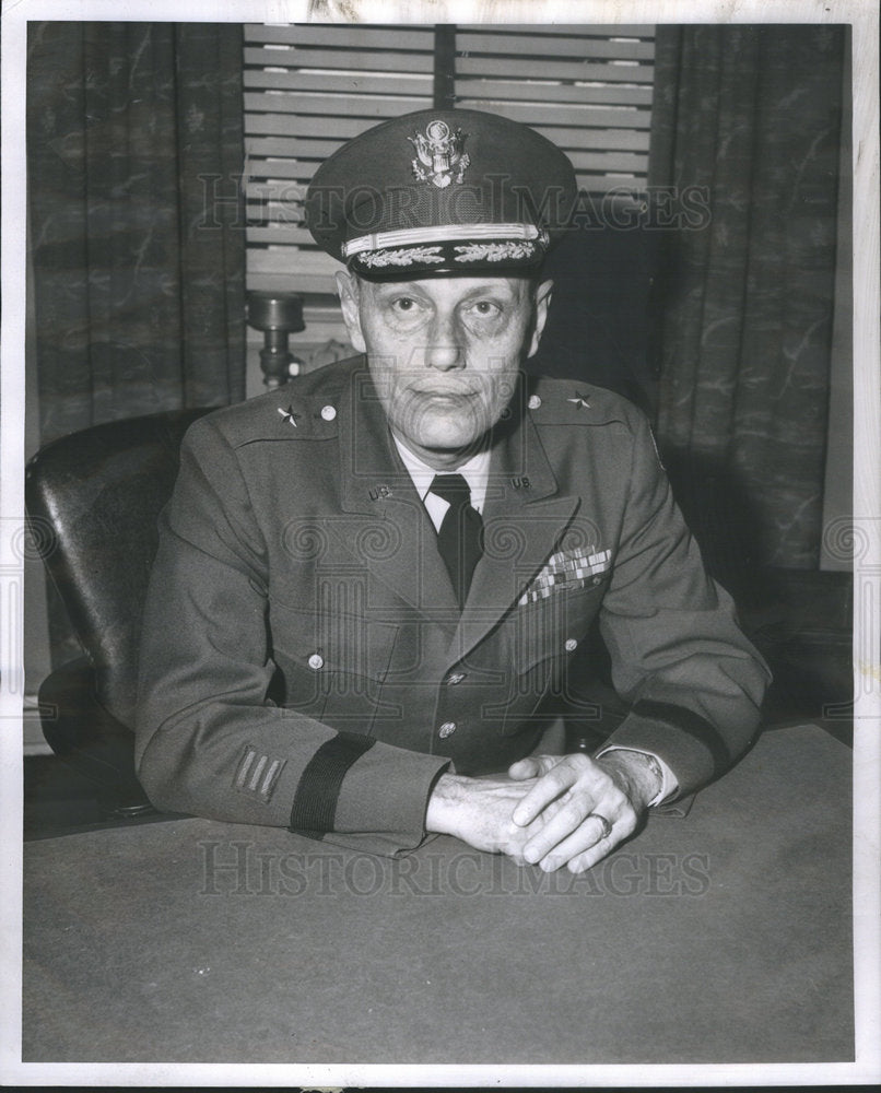 1958 Maj Gen John Homfeld Illinois National Guard Commander - Historic Images