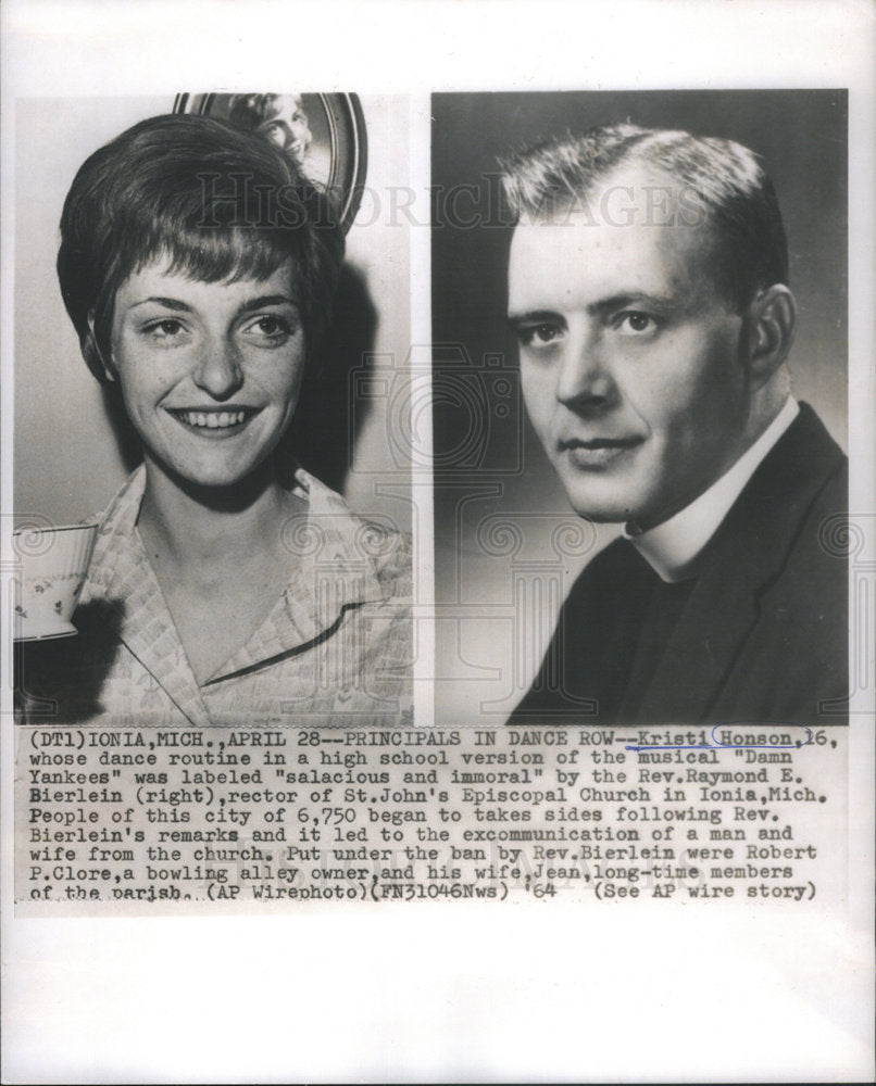 1964 Kristi Honson Dance Routine High School Rev. Raymond E Bierlein - Historic Images