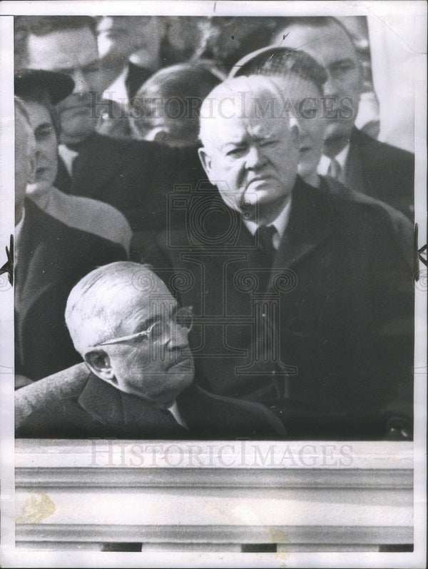 1953 Mr. Harry Ruman Sits Near Former Ex-President Herbert Hoover ...