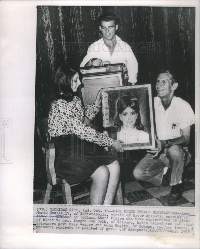 1965 Press Photo Anna Maria Mauser Indianapolis Hyper a Plastic Anemia - Historic Images