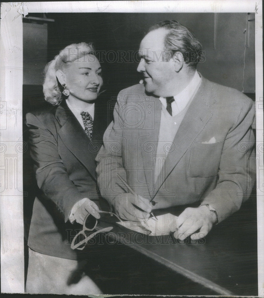 1954 Orchestra Leader Billy May and Mrs. Joan Gastel - Historic Images